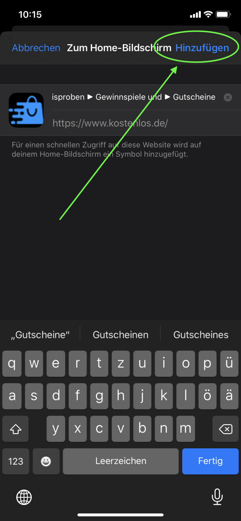Push-Benachrichtigungen bei Kostenlos.de aktivieren