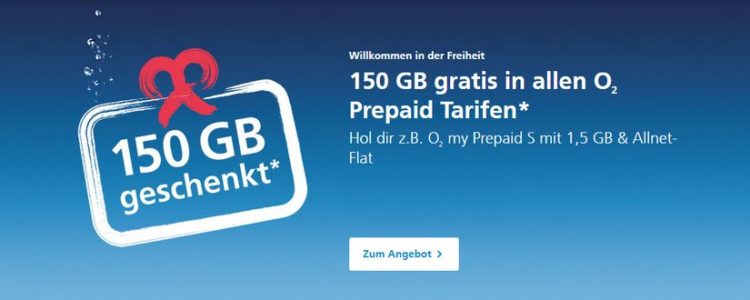 O2 Prepaid Karte Kostenlos Mit Startguthaben 📱 O2 gratis Datenvolumen: 150 GB in allen Prepaid-Tarifen