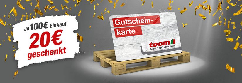 🔨 Toom GutscheinTag 20€ ToomGutschein abstauben