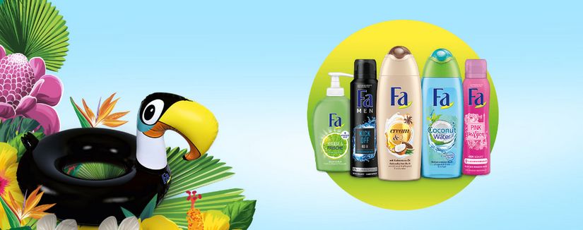 gratis Tukan-Schwimmreifen für Fa-Produkte