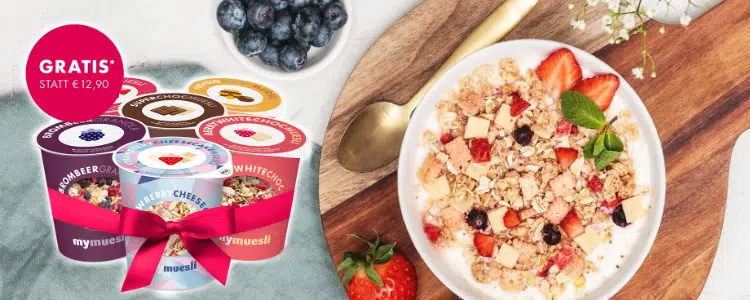 MyMuesli: Müsli 2GO Becher gratis (ab 15€ MBW) - nur MyMuesli