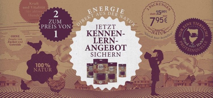 Gratis Powerriegel für Hunde