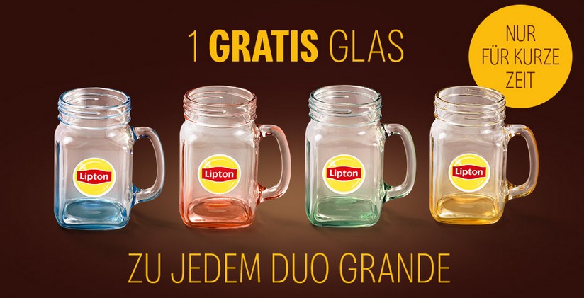 Gratis Lipton Gläser zu Duo Grande von McCafe