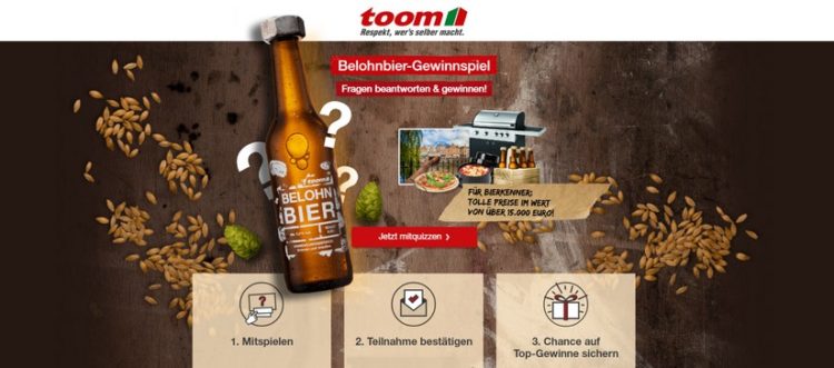 Toom Belohn-Bier Gewinnspiel