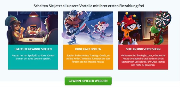 Vorteile als Gewinnspieler bei GameDuell
