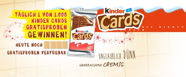 Kinder Cards gratis testen