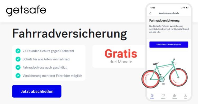 Fahrradversicherung von getsafe