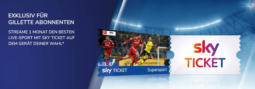 Gratis Sky Sport für Gillette Kunden