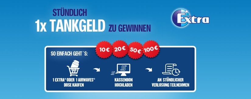 Wrigleys Extra Gewinnspiel Tankgeld gewinnen