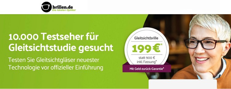 Brillen.de Gleitsichtbrille für 199€