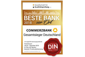 Beste Bank Deutschlands Siegel