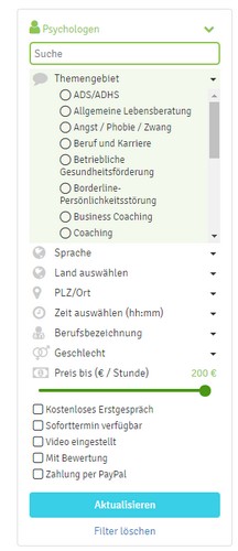 Beratungsmöglichkeiten bei mentavio