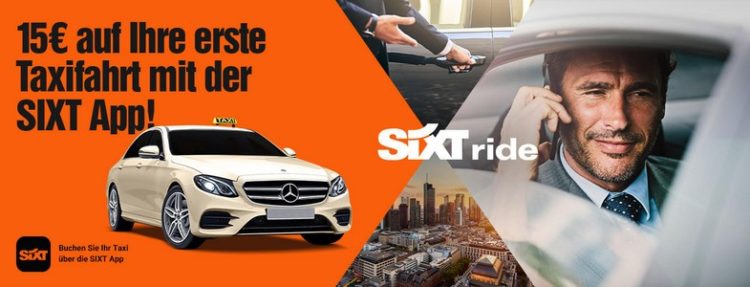 15€ Rabatt Taxifahrt SIXT