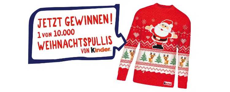 kinder Weihnachtspulli gewinnen