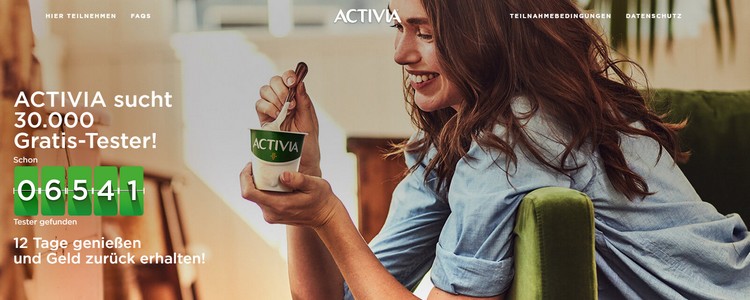 Activia gratis testen