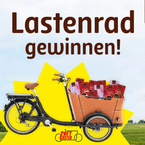 Eduscho Gewinnspiel: Chance auf E-Lastenfahrrad