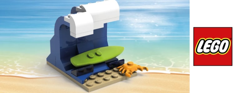Strandmotiv von Lego bauen & behalten