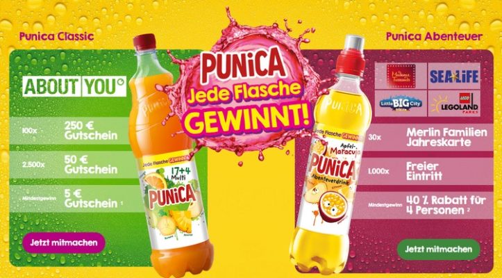 Punica Gewinnspiel Jede Flasche Gewinnt