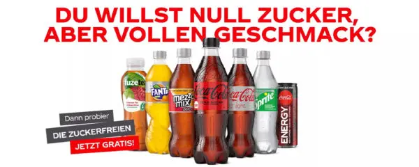 🔥 Bis zu 11 Flaschen kostenlos CocaCola ZuckerfreiProbierwochen