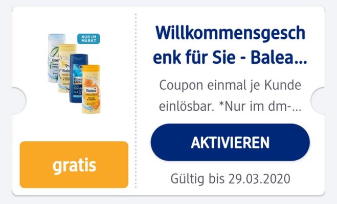 Coupon für Balea Duschgel