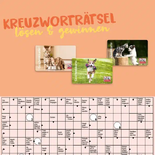 Lösungswort fürs Fressnapf Kreuzworträtsel eintragen & gewinnen