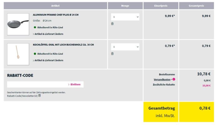 Gutscheinfehler bei Möbel Boss Produkte bis zu 10