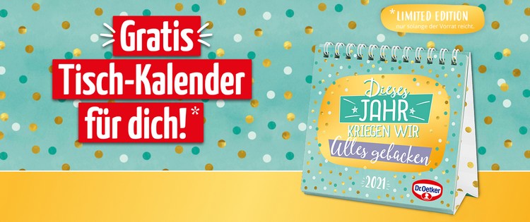 Dr Oetker Tischkalender Gratis Erhalten 45 000 Stuck Verfugbar