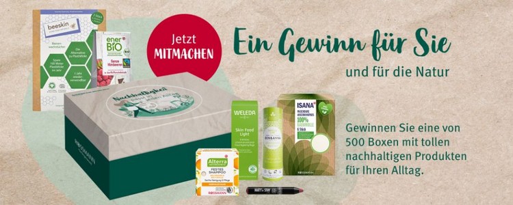 Rossmann Gewinnspiel 500 Nachhaltigkeitsboxen Gewinnen