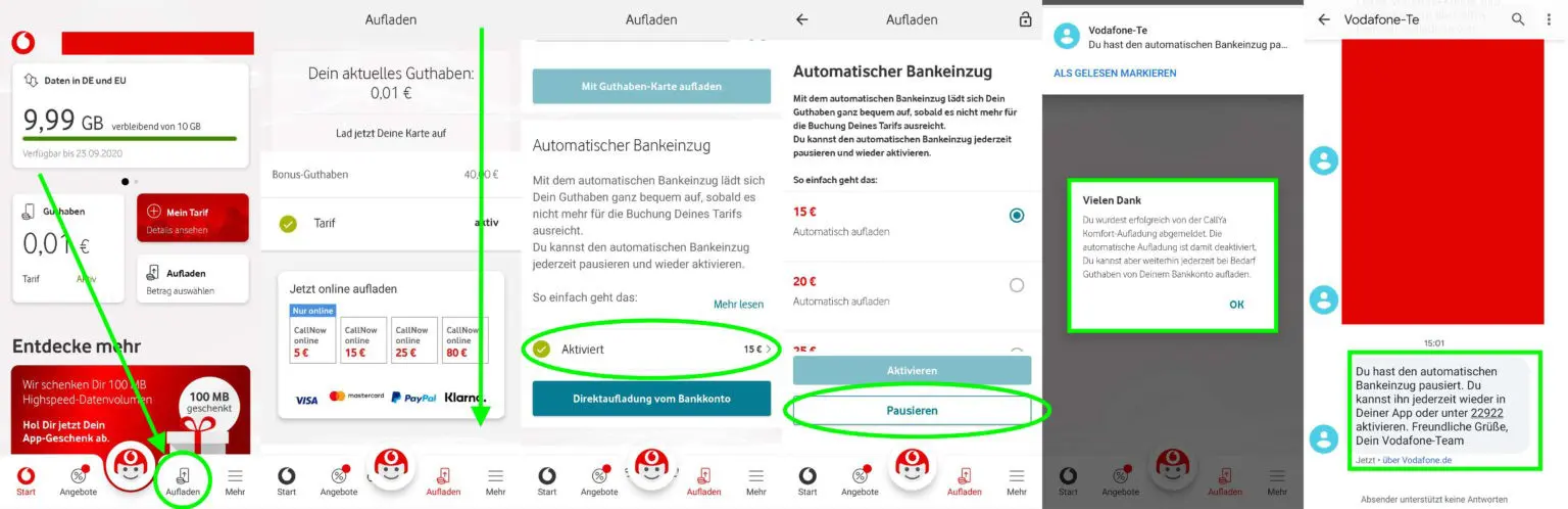 Vodafone Bankeinzug stoppen