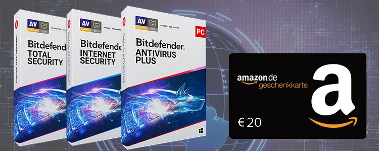 Bitdefender + 20€ Amazon-Gutschein