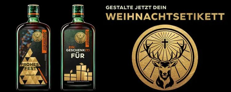 Jägermeister Weihnachtsetikett