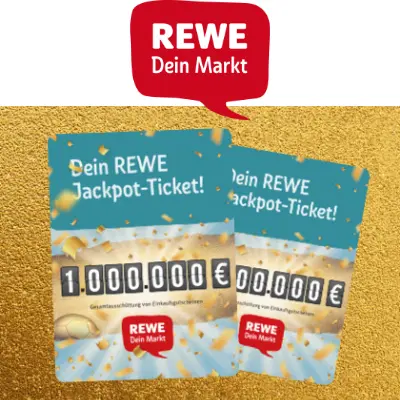 REWE Jackpot-Ticket: Für 15€ einkaufen und Los erhalten