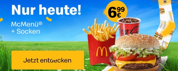 McMenü für 6,99€; Ostersocken mit McDonald's Design;