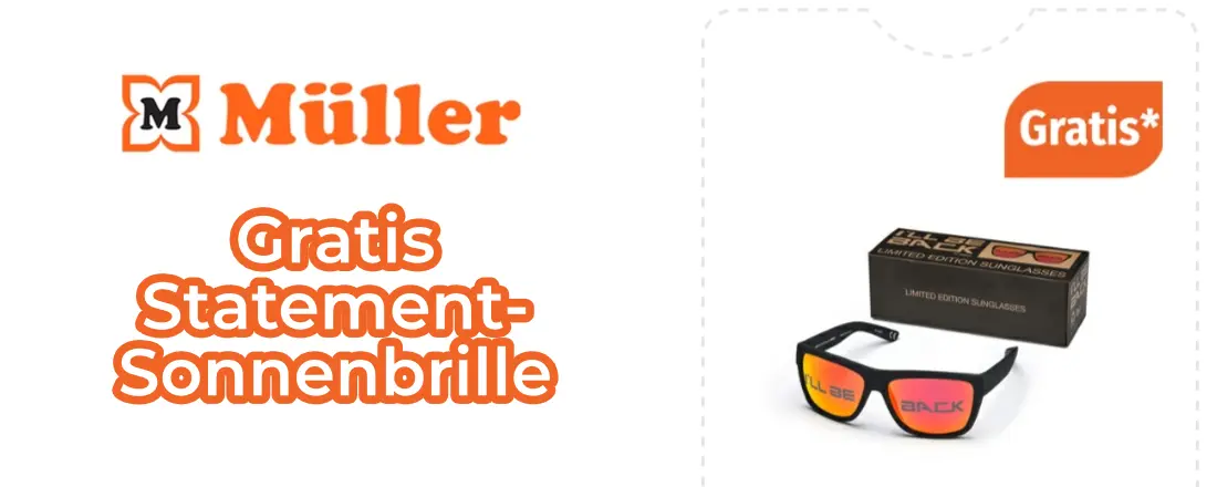 Gratis Statement Sonnenbrille