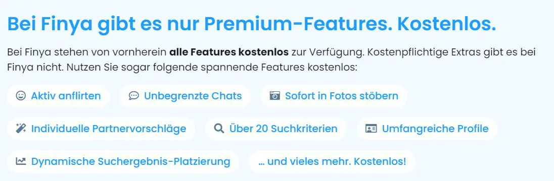 Finya: Kostenlose Partnersuche mit allen Funktionen (Chats, Fotos, u.v.m.)