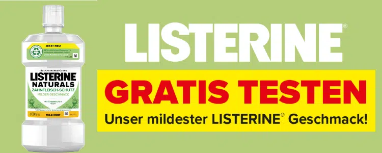 Listerine gratis testen: 100% cashback-Aktion