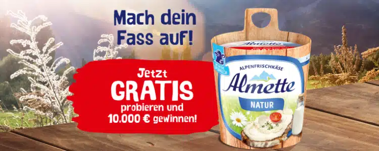 Almette Frischkäse gratis testen