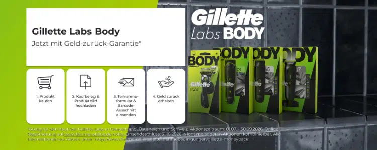 Gillette Body Lab: Zufrieden oder Geld zurück