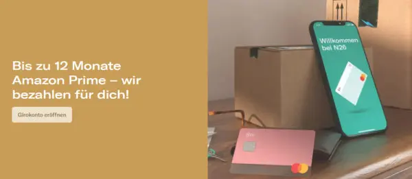 N26 erstattet Amazon Prime-Gebühren für bis zu 12 Monate