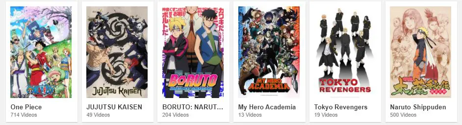 verfügbare Titel bei Crunchyroll