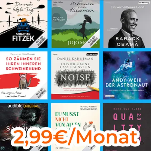 Amazon Prime Day Audible 6 Monate für je 2,95€/Monat