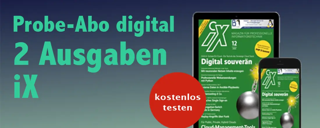 iX Magazin 2 Ausgaben gratis