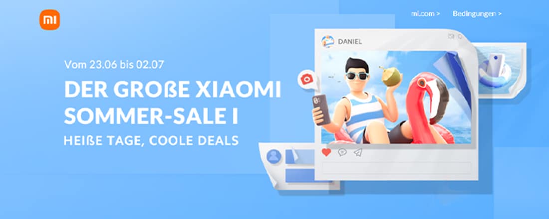 Xiaomi 30€ Gutschein im Sommer-Sale