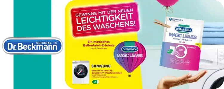 Dr. Beckmann verlost Ballonfahrt-Erlebnis und Samsung Waschmaschinen