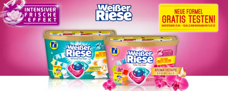 Weißer Riese Trio Caps gratis testen