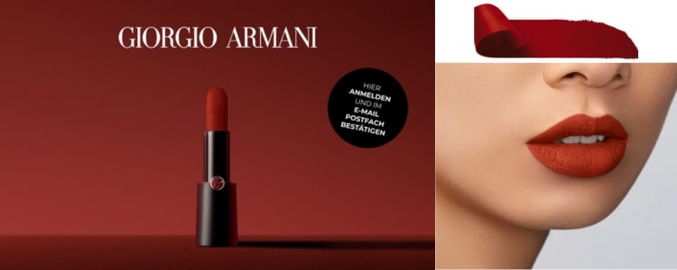 Armani Lippenstift-Probe anfordern