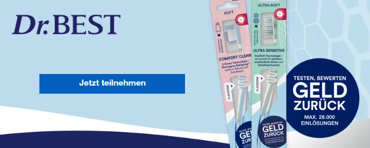 Zahnbürste von Dr. Best gratis testen