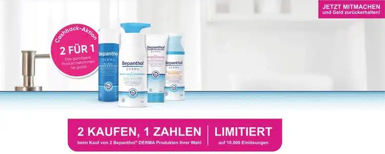 bepanthol DERMA 2-für-1-Aktion