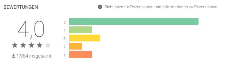 Play Store Bewertung Stepler