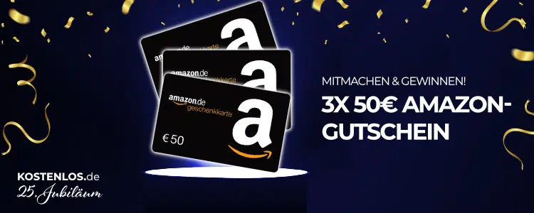 3x 50€ Amazon-Gutschein zu gewinnen